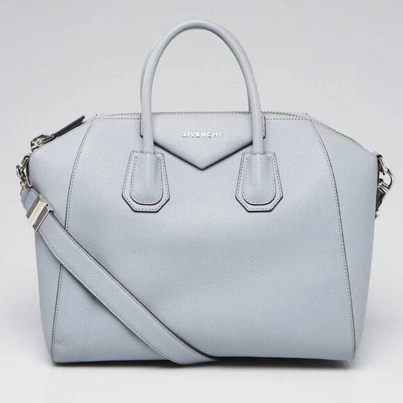 Givenchy Light Blue Sugar Goatskin Leather Medium Antigona Bag - Picture 1 of 12